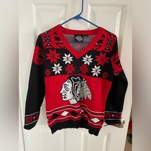 Chicago BlackHawks Hockey Christmas Sweater Pullover Holiday New without tags